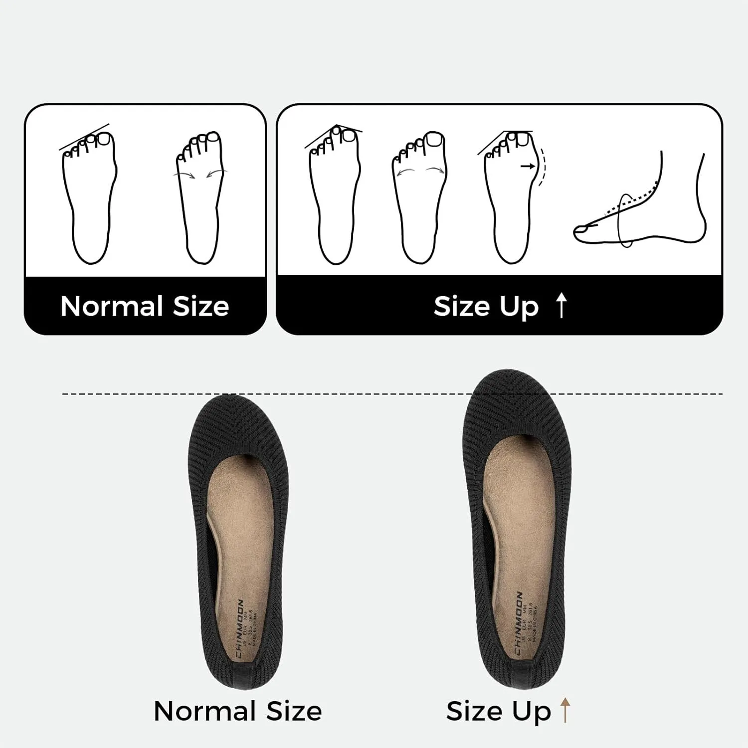 CHINMOON Women's Ballet Flats Comfortable Dressy Walking Dress Casual Shoes