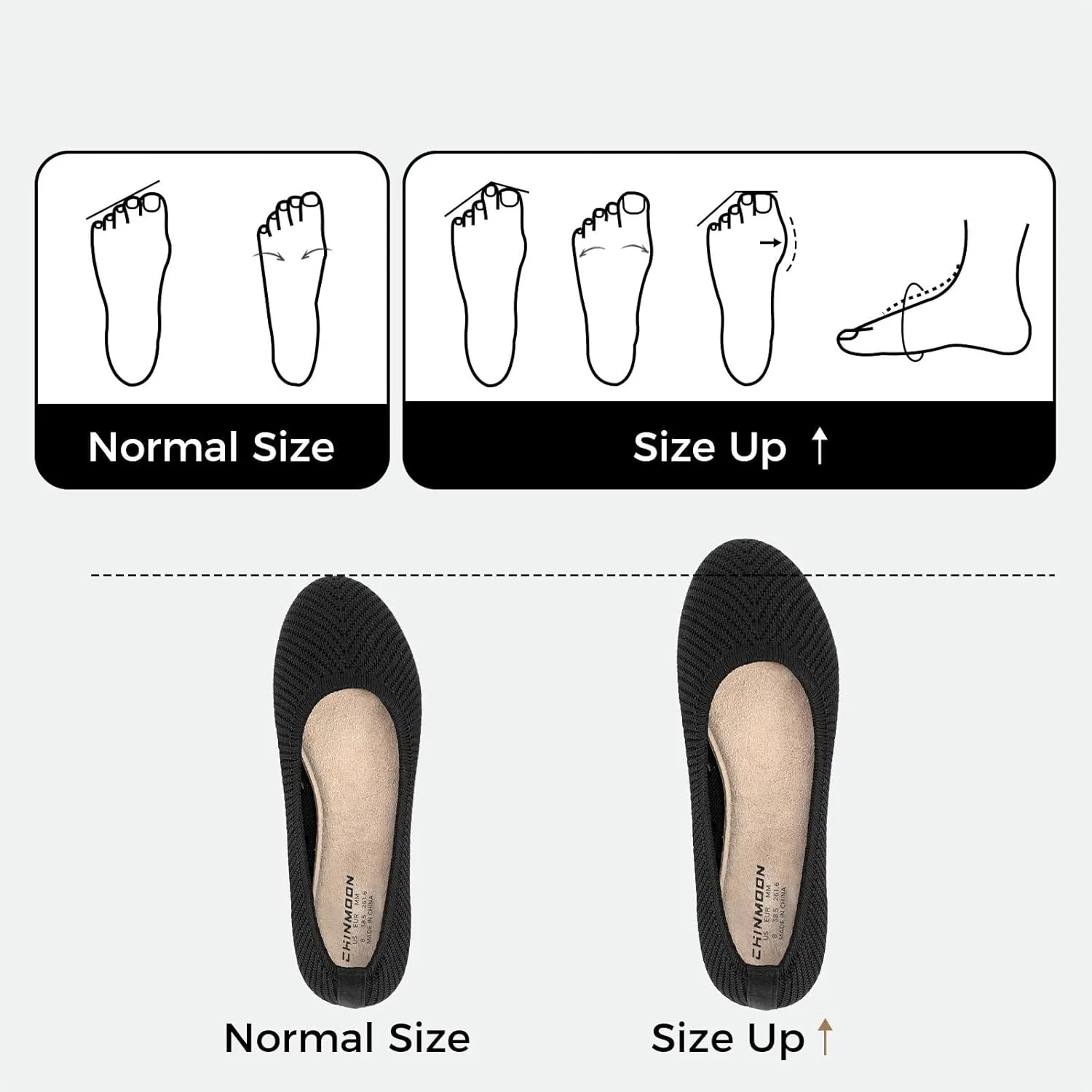 CHINMOON Women's Ballet Flats Comfortable Dressy Walking Dress Casual Shoes