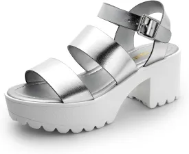 DREAM PAIRS Platform Heels for Women Lightweight Chunky Open Toe Stylish Comfortable Fisherman Sandals with Adjustable Ankle Strap