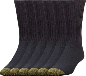GOLDTOE Men's 656S Cotton Crew Athletic Socks, Multipairs