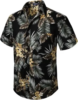 Hawaiian Shirt for Men Short Sleeve Button Down Shirt Men Casual Summer Tropical Beach Aloha Shirts for Men Hawaii Party