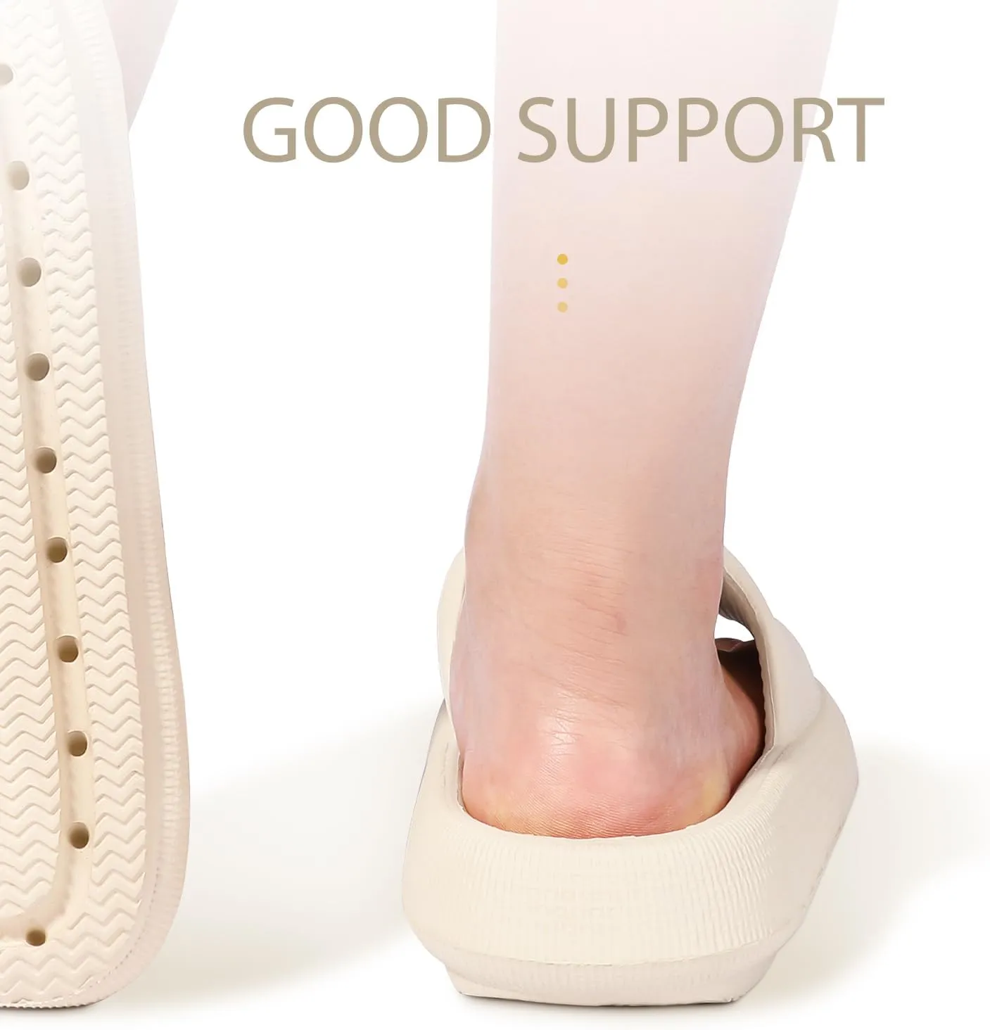 Leevar Cloud Slides for Women and Men - Soft, Comfy, Relax Cloud Slippers, Thick Sole, Non-slip Slides for Men, Easy to Clean, Shower, Swimming, Beach, Indoor and Outdoor Slides for Men