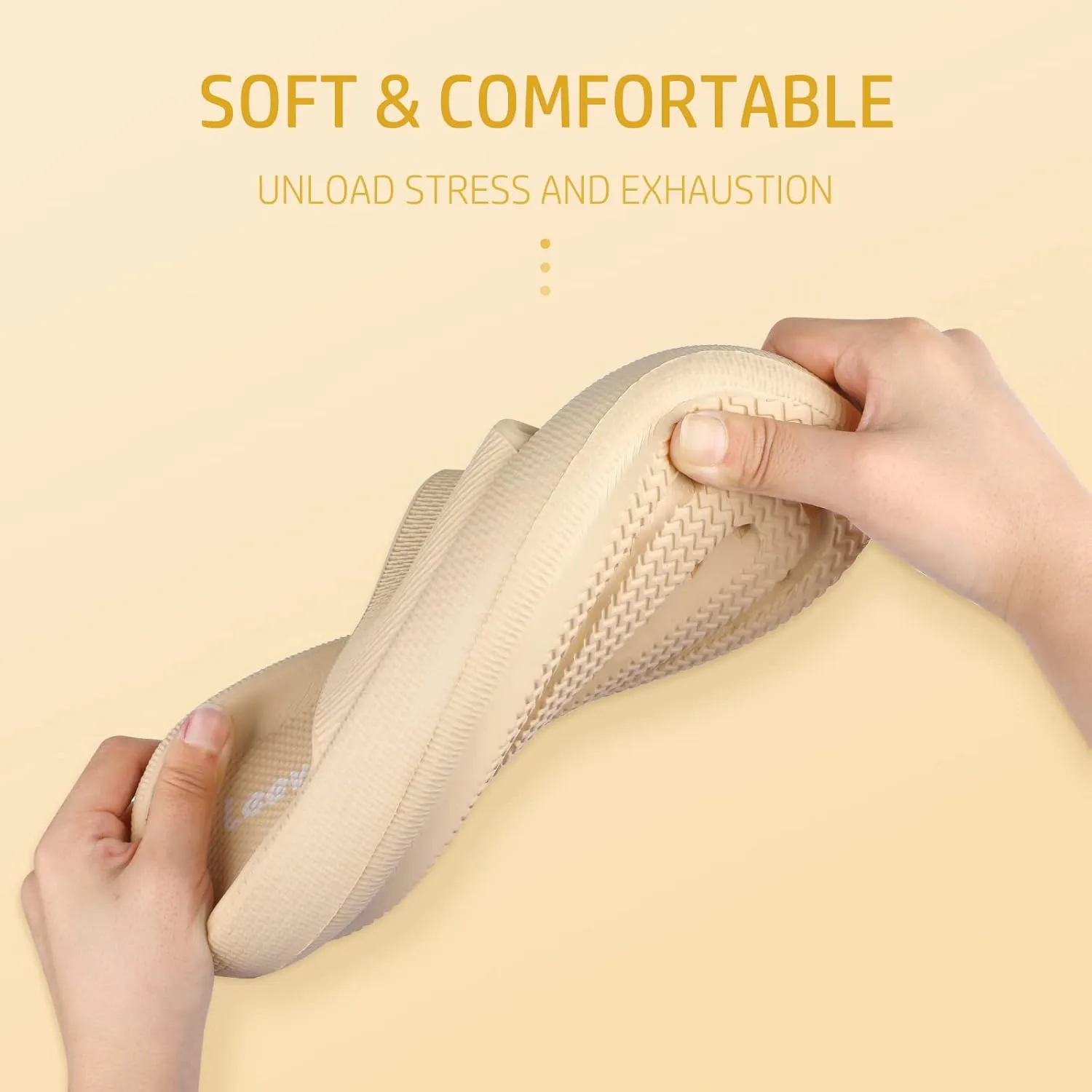 Leevar Cloud Slides for Women and Men - Soft, Comfy, Relax Cloud Slippers, Thick Sole, Non-slip Slides for Men, Easy to Clean, Shower, Swimming, Beach, Indoor and Outdoor Slides for Men