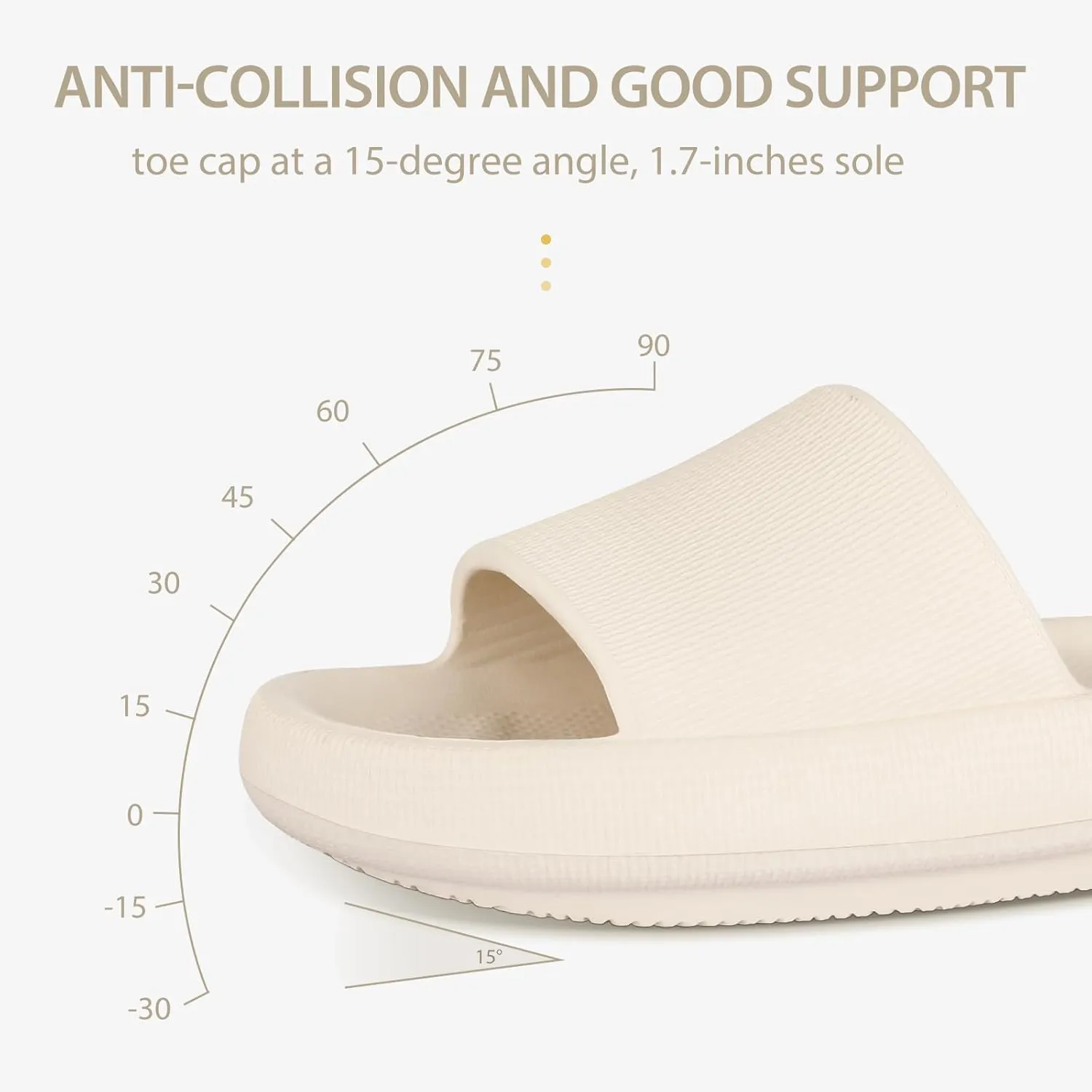 Leevar Cloud Slides for Women and Men - Soft, Comfy, Relax Cloud Slippers, Thick Sole, Non-slip Slides for Men, Easy to Clean, Shower, Swimming, Beach, Indoor and Outdoor Slides for Men