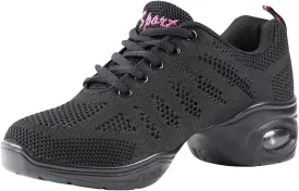 Linodes Women's Breathable Dance Sneaker with Split Sole and Air Cushion Jazz Dance Walking Shoes