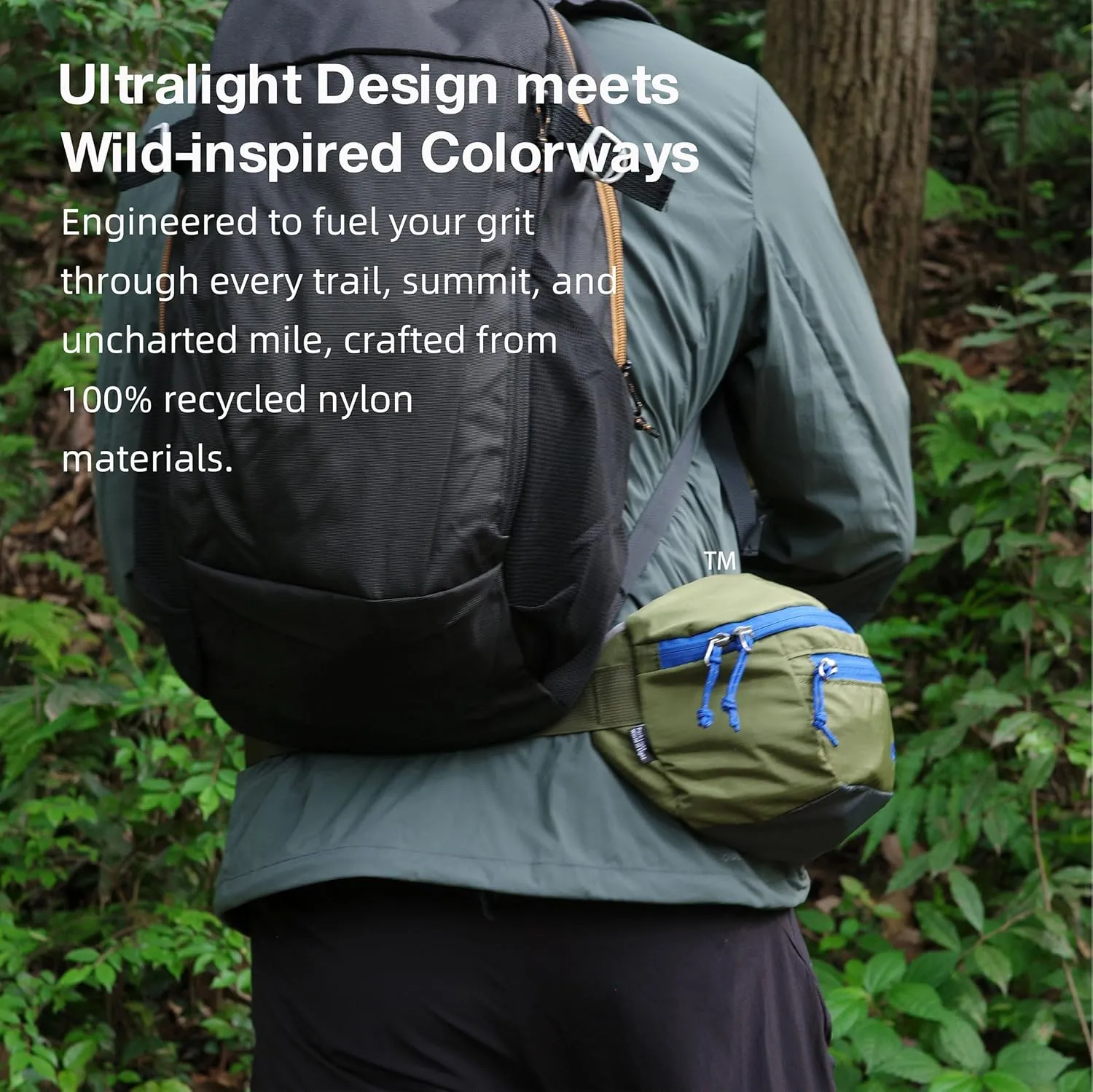 Ultralight Crossbody Fanny Pack 3L, Large Water Resistant Waist Pack for Women & Men, Cycling, Hiking and Travel